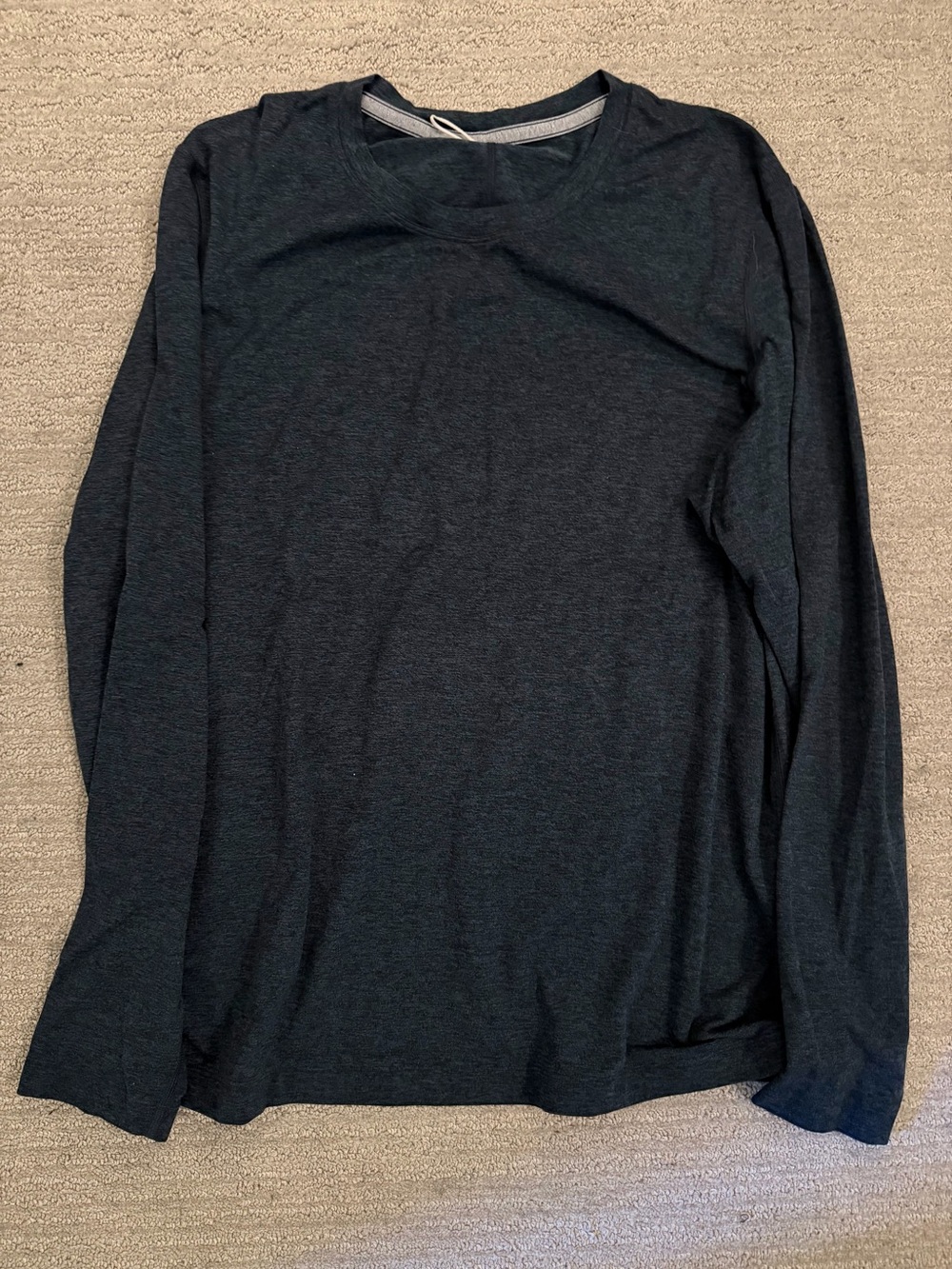 lululemon athletica Men's Long-Sleeve Crew in Dark Charcoal
